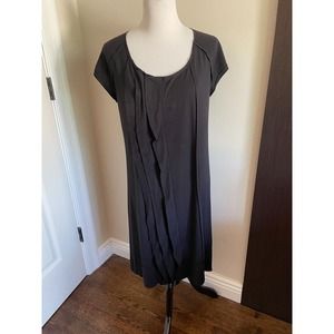 EUC SONIA RYKIEL Black Cotton Jersey Sleeveless Dress SZ M Made in France